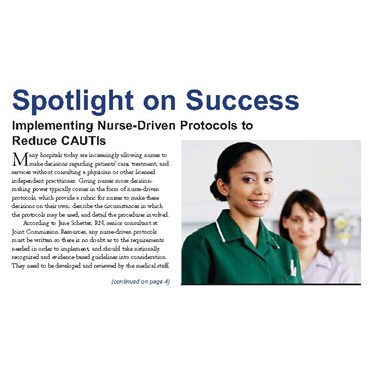Spotlight on Success&#58; Implementing Nurse-Driven Protocols to Reduce CAUTIs